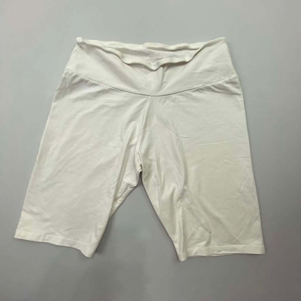 Ambience Women's White High-Waist Biker Shorts Size 1X